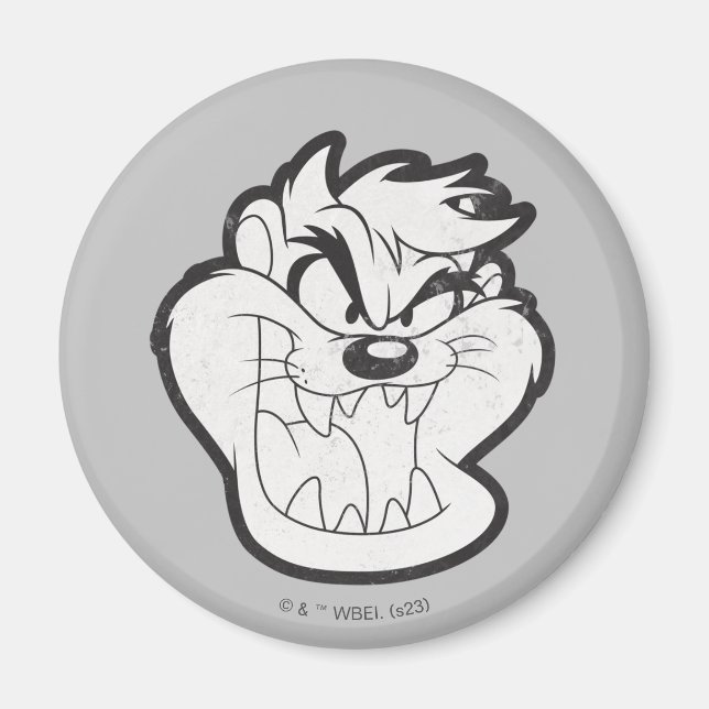 TAZ™ Evil Grin Badge Magnet (Front)