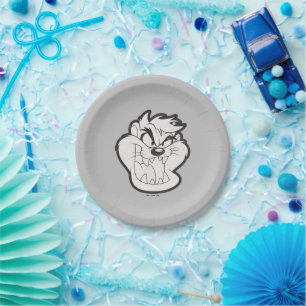 TAZ™ Evil Grin Badge Paper Plate