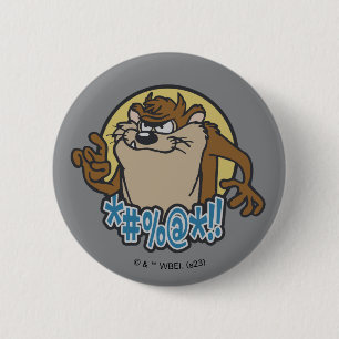 TAZ™ Expletive Circle Graphic 2 Inch Round Button