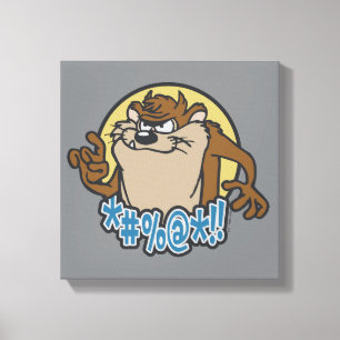 TAZ™ Expletive Circle Graphic Canvas Print