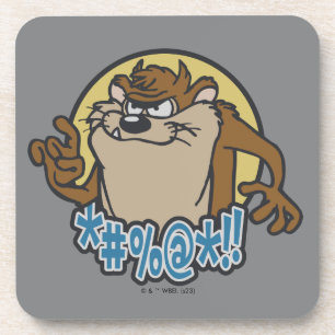 TAZ™ Expletive Circle Graphic Coaster