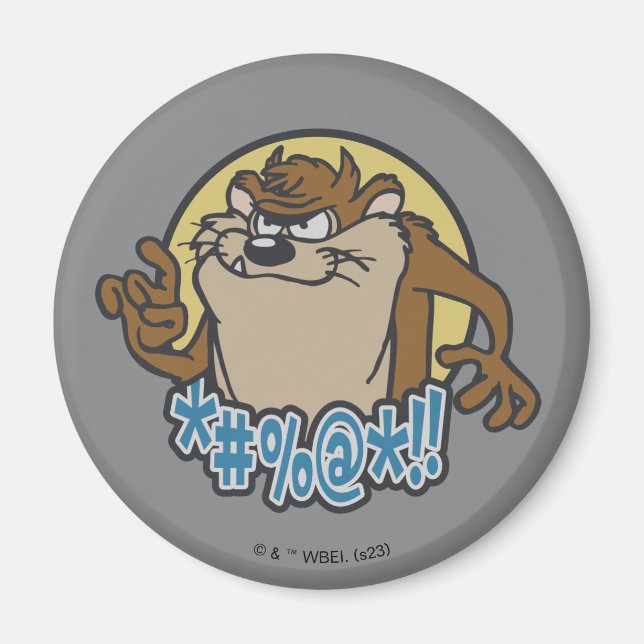 TAZ™ Expletive Circle Graphic Magnet (Front)