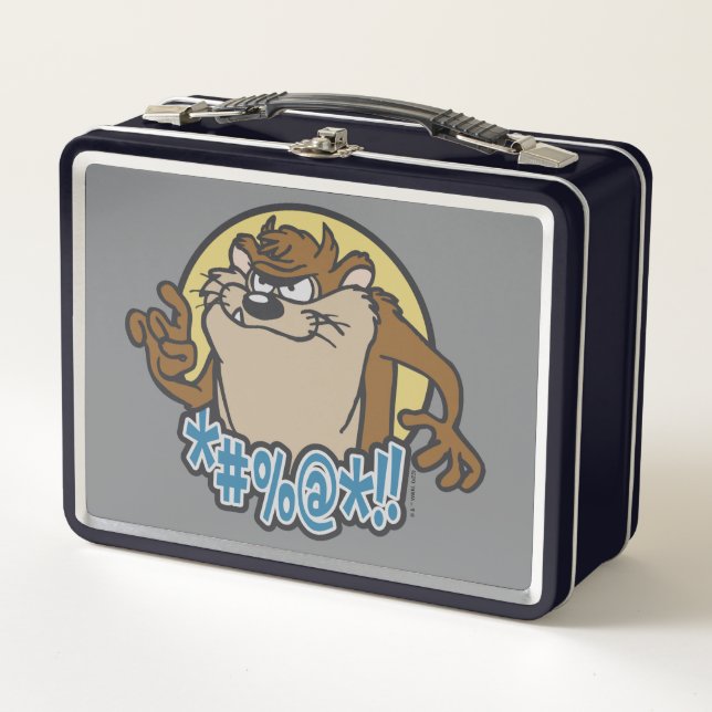 TAZ™ Expletive Circle Graphic Metal Lunch Box (Front)