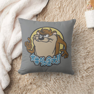 TAZ™ Expletive Circle Graphic Throw Pillow