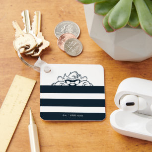 TAZ™ Hiding In Stripes Keychain