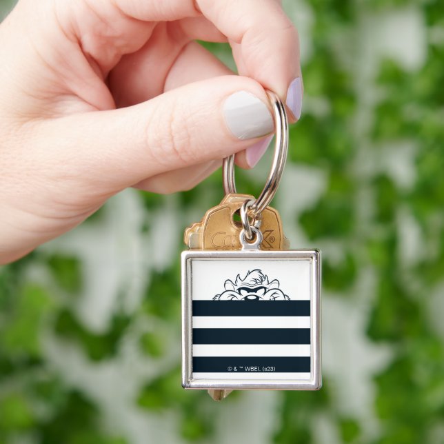 TAZ™ Hiding In Stripes Keychain (Hand)