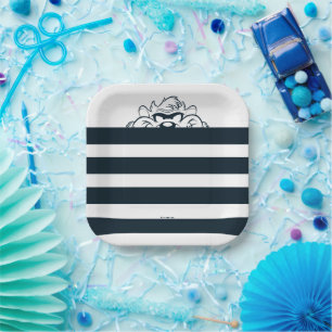 TAZ™ Hiding In Stripes Paper Plate