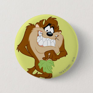 TAZ™ holding a leaf 2 Inch Round Button