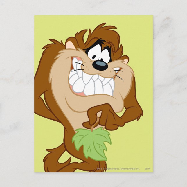 TAZ™ holding a leaf Postcard (Front)