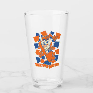 TAZ™ Hungry Smashing Through Chequered Glass