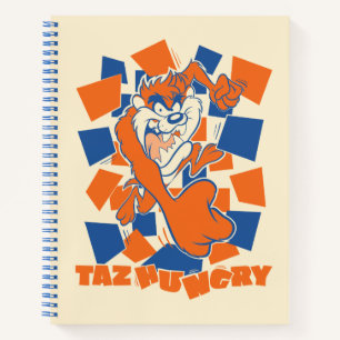 TAZ™ Hungry Smashing Through Chequered Notebook