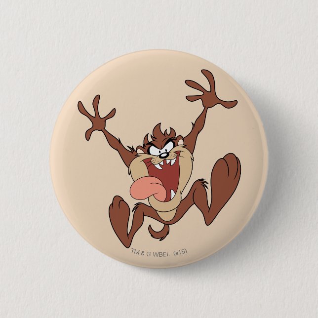 TAZ™ Leaping 2 Inch Round Button (Front)