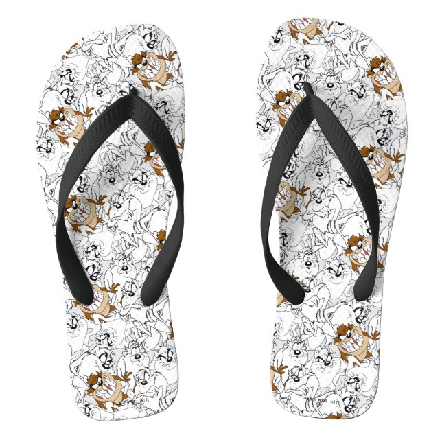 TAZ™ Line Art Colour Pop Pattern Flip Flops (Footbed)