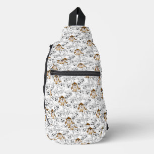 TAZ™ Line Art Colour Pop Pattern Sling Bag