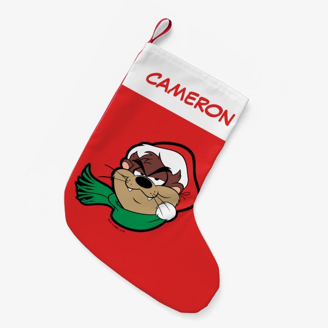 TAZ™ "Naughty Not Nice" Small Christmas Stocking (Front (Hanging))