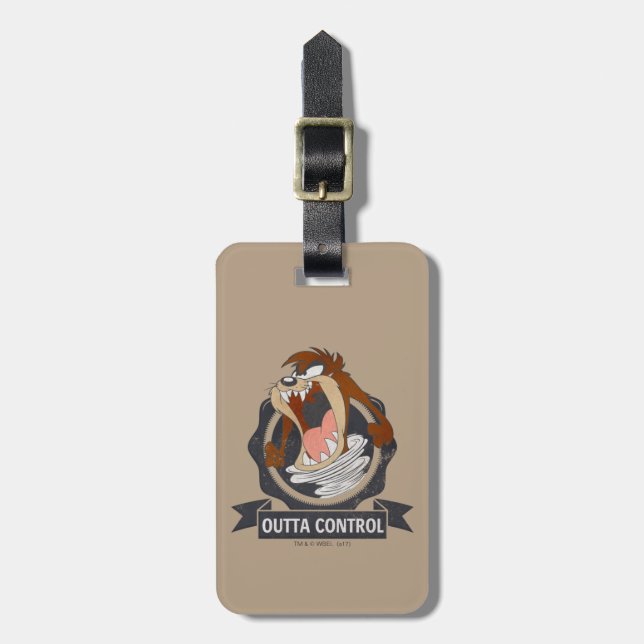 TAZ™ Outta Control Luggage Tag (Front Vertical)