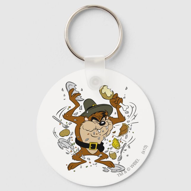 TAZ™ Plowing Down Keychain (Front)