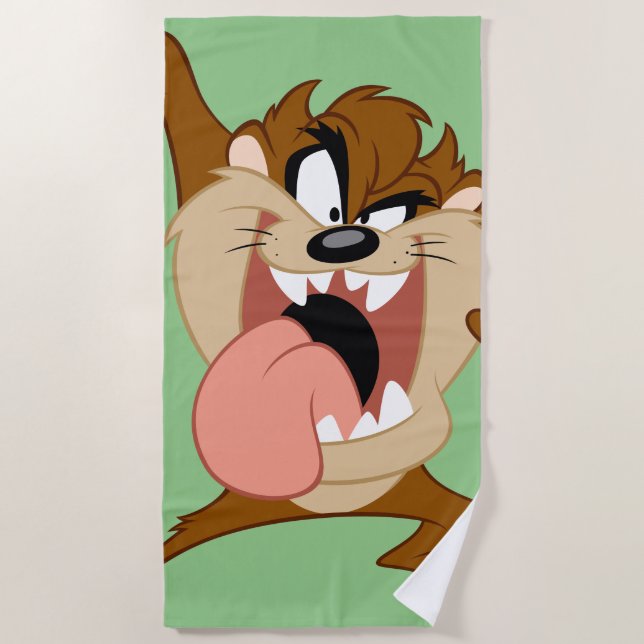 TAZ™ | Sticking His Tongue Out Beach Towel (Front)