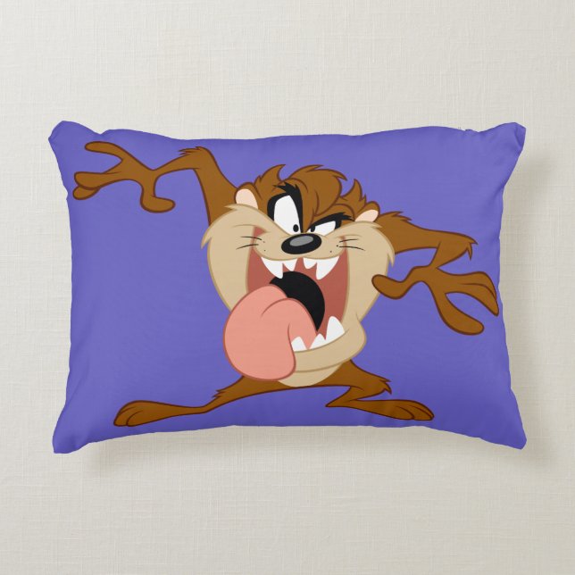 TAZ™ | Sticking His Tongue Out Decorative Pillow (Front)