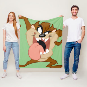 TAZ™   Sticking His Tongue Out Fleece Blanket