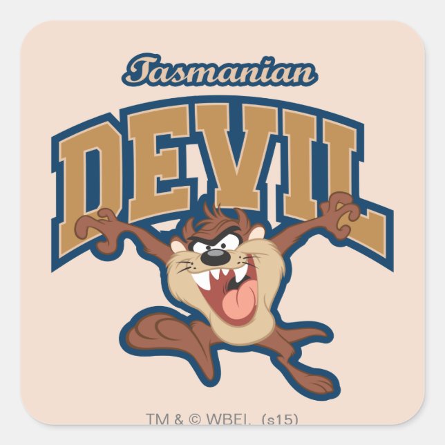 TAZ™ Tasmanian Devil Patch Square Sticker (Front)