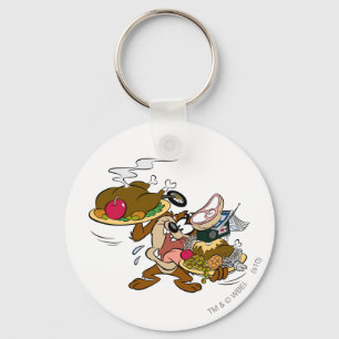 TAZ™ Thanksgiving Plates Keychain