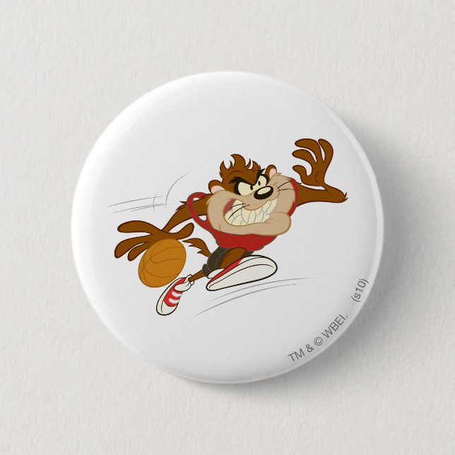 TAZ™ the Dribbling Cyclone 2 Inch Round Button (Front)