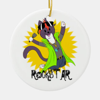 Taz the Rockstar Ceramic Ornament