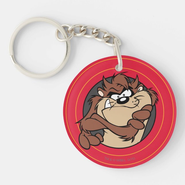 TAZ™ Through LOONEY TUNES™ Circles Keychain (Front)