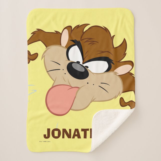 TAZ™ Tongue Out Sherpa Blanket (Front)