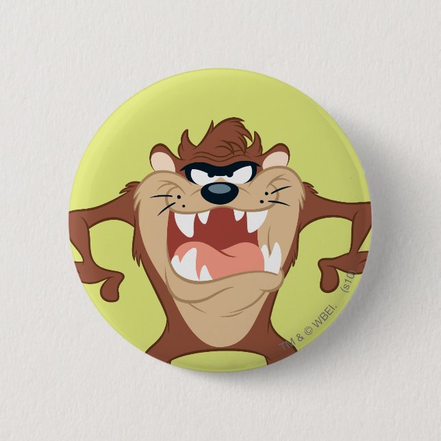 TAZ™ Toothy Grin 2 Inch Round Button (Front)