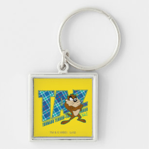 TAZ™ Tornado Terror Plaid Keychain