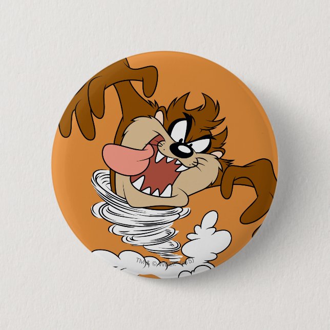 TAZ™ Whirling Tornado 2 Inch Round Button (Front)