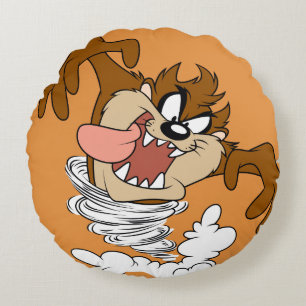 TAZ™ Whirling Tornado Round Pillow