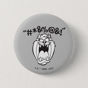 TAZ™ Yelling Expletives 2 Inch Round Button