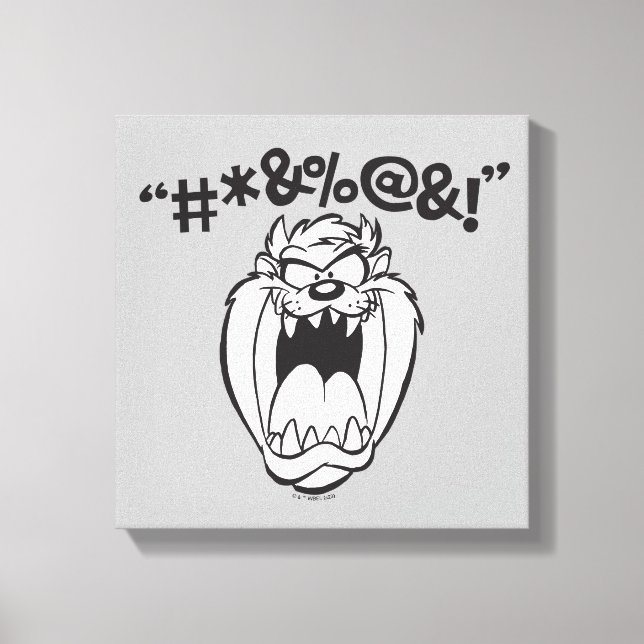 TAZ™ Yelling Expletives Canvas Print (Front)