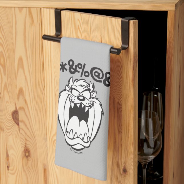 TAZ™ Yelling Expletives Kitchen Towel (Thirds Fold)