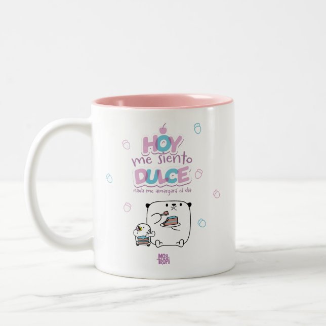 Taza æToday I feel sweet Two-Tone Coffee Mug (Left)