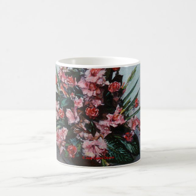 Taza De Café Bodegón de flores Coffee Mug (Center)