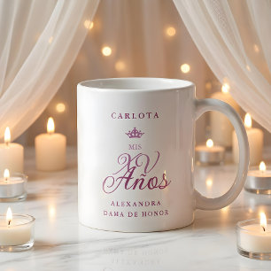 Taza De Café Romántico equipo de novias en tonos r Coffee Mug