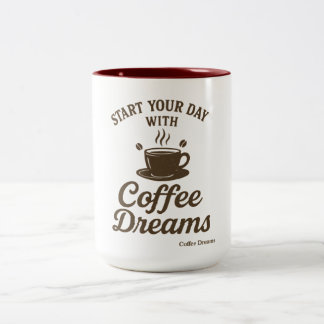 taza de café vintage  Two-Tone coffee mug