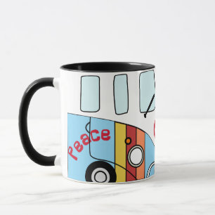 Taza Kombi Arcoírito Peace - Hippie Psicodel Desig Mug