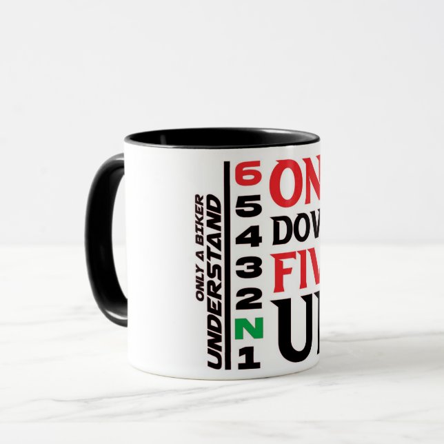 Taza Motera Biker Rider Mug (Front Left)