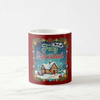 Taza navideña con diseño colorido y festivo coffee mug