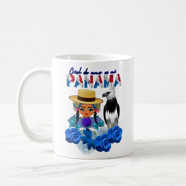 Taza of the mountain with the harpia eagle coffee mug (Left)