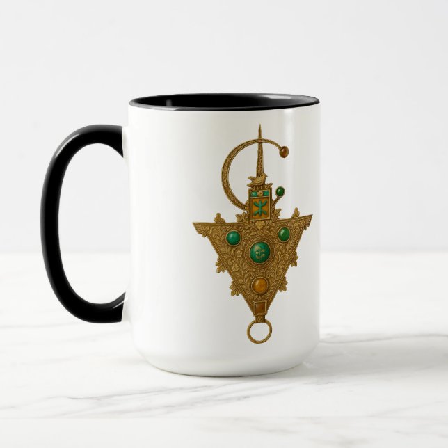 Tazrzit Amazigh Mug - Art Berbère Traditionnel (Gauche)
