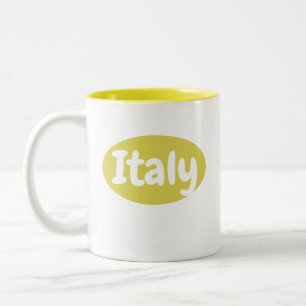 Tazza Gialla Italia Italy Mug