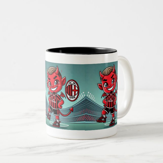 Tazza Milan calcio  Two-Tone Coffee Mug (Front Right)