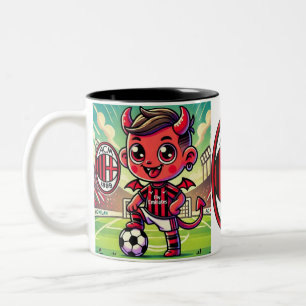 Tazza Milan calcio Two-Tone Coffee Mug