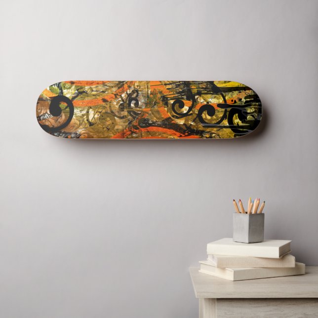 TBA Award Winner Spilt Paint - Swirled Skateboard (Wall Art (Horz))